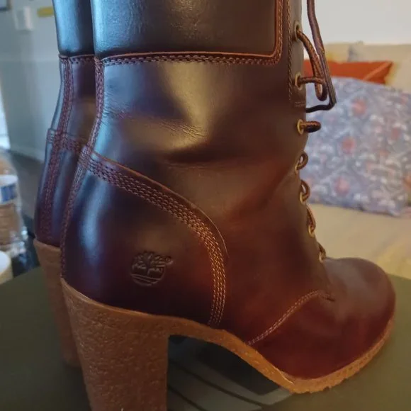 Timberland Glancy A18Z6 Leather Lace Up Ankle Boot, Women's, Size 8, - Picture 4 of 7